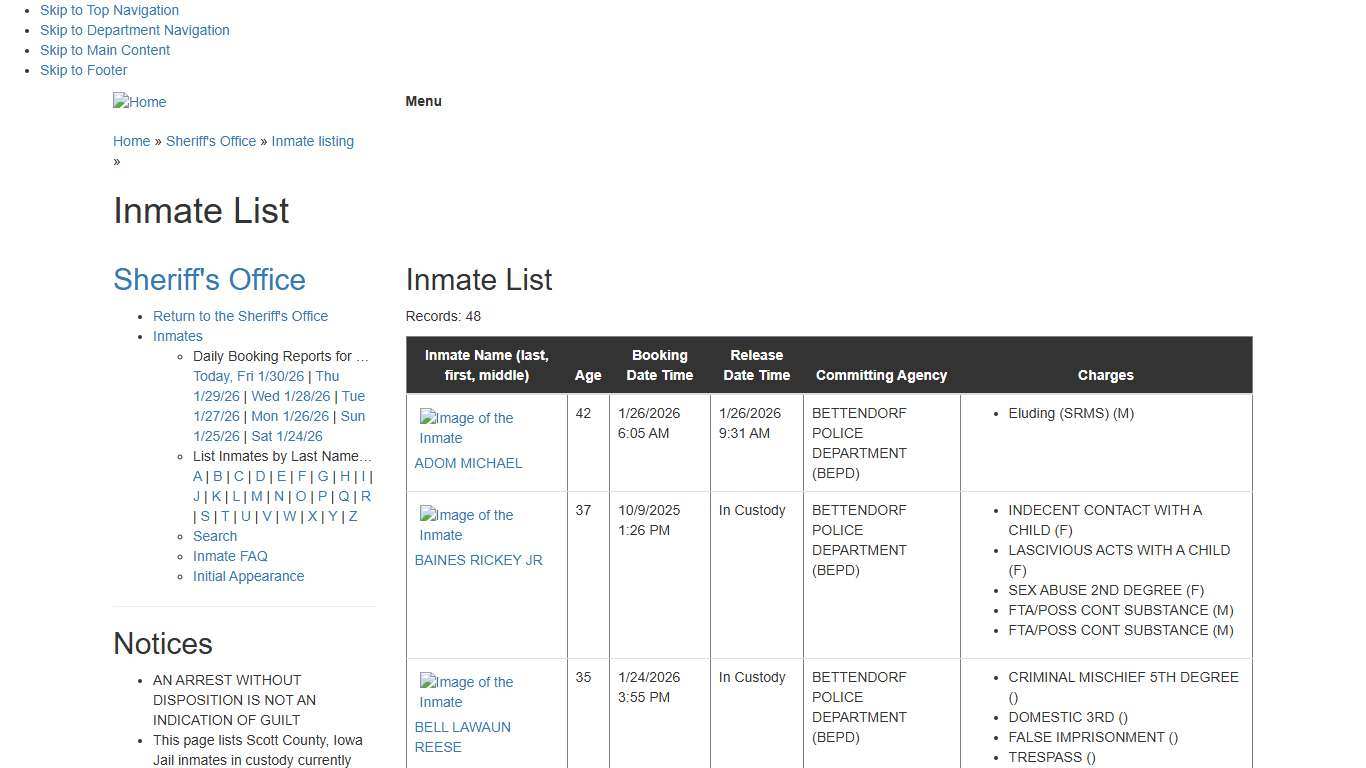 Inmate List